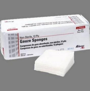 Pro Advantage Gauze Sponges - Nonsterile Gauze Pad, 12 Ply, 4" x 4" - P157114