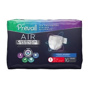 First Quality Products Prevail Air Overnight Briefs - Prevail Air Overnight Brief, Size 1/M, for 26" to 48" Waist / Hip - NGX-012