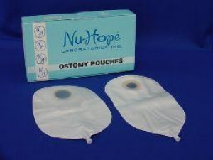 Nu-Hope Laboratories Post-Op Urostomy Pouches - Post-Op Urinary Pouch, Pre-Cut, Flat, 1-1/8" - 8259