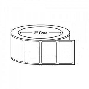 Nevs Ink 1" x 2.5" Direct Thermal Label - DIRECT THERMAL LABEL, WHITE, 1"X2.5", - DT-125