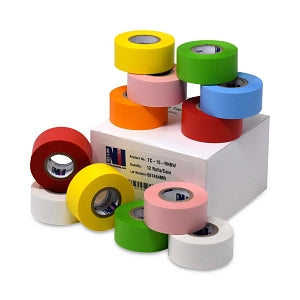 Nev's Ink Color-Coded Tape / Labels - TAPE, 1 X 500", RAINBOW, 12 ROLLS / CASE - TC-10-RNBW