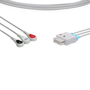 Nihon Kohden Compatible ECG Leadwire - LEADWIRE, ECG, 3, SNAP, K910B, BJ - K910B