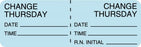 Centurion Centurion Nursing IV Tubing Labels - Light Blue PMS 290 Change Thursday Date / Time / Initial Label - NL1126