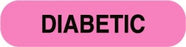 Centurion Centurion Nursing Chart Labels - Fluorescent Pink Diabetic Nursing Chart Label - NL1537