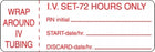 Centurion Centurion Nursing IV Tubing Labels - White Wraparound IV Set 72 Hours Only Label - NL821