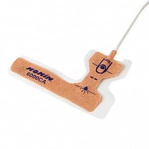 Nonin Medical Disposable Cloth Sensors - 6000C Series Pulse Oximetry Sensor, SpO2, Cloth, Disposable, Adult, 3' - 7426-001