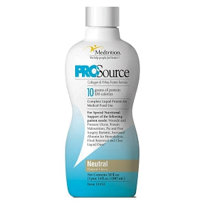 Medtrition Prosource Liquid Protein Nutritional Supplement - ProSource Original Neutral Protein Nutrition Supplement, 10 g Protein Per Ounce, 30 oz. - 11432