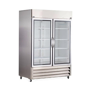 Norlake General Purpose Stainless Steel Refrigerators - REFRIGERATOR, GENERAL, SS, GLASS DOOR, 49 CF - GPR492SSG/0