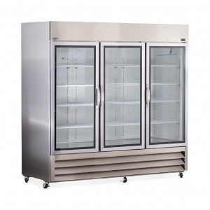 Norlake General Purpose Stainless Steel Refrigerators - REFRIGERATOR, GENERAL, SS, GLASS DOOR, 72 CF - GPR723SSG/0