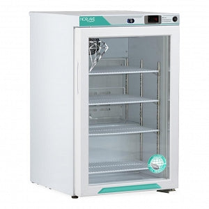 Nor-Lake, Inc. 1 Cu. Ft. White Diamond Glass-Door Countertop Refrigerators - REFRIGERATOR, UNDERCOUNTER, GD, 2.5CF - PR031WWG/0