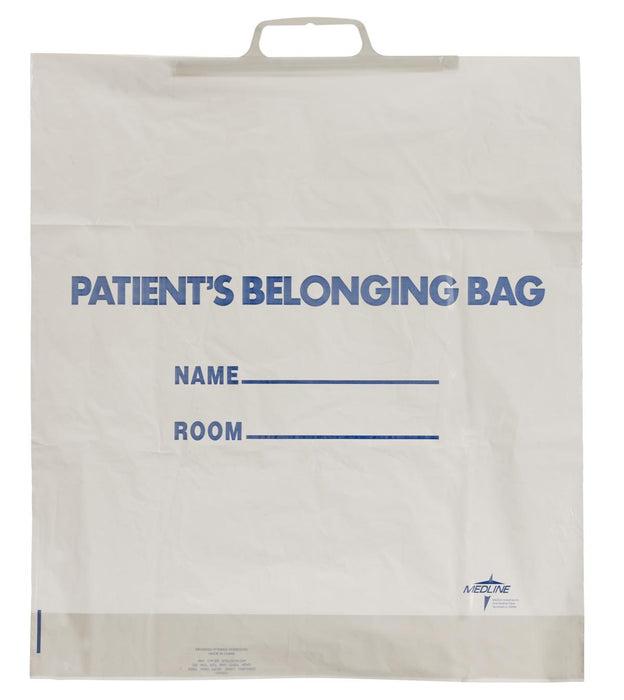 Plastic Patient Belonging Bag with Rigid Handle