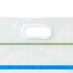 Medline Plastic Patient Belonging Bag with Patch Handle - Clear Plastic Patient Belonging Bag with Zipper Patch Handle, 20" x 21" x 4" - NON026331