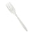 Medline Disposable White Plastic Forks - White Polypropylene Medium Weight Fork, 5.75" - NON0420020