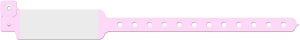 Medline Tamper Resistant Snap Closure Wide Face ID Bands - Vinyl ID Band with White Block, Adult / Pediatric, Pink - NON0504120