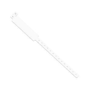 Medline Tamper Resistant Snap Closure ID Bands - 12" Write-On Vinyl ID Band, Adult, White - NON050510