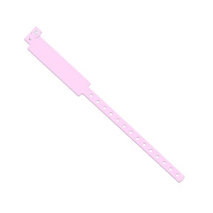 Medline Tamper Resistant Snap Closure ID Bands - 12" Write-On Vinyl ID Band, Adult, Pink - NON0505120