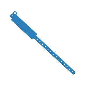 Medline Tamper Resistant Snap Closure ID Bands - 12" Write-On Vinyl ID Band, Adult, Blue - NON050519