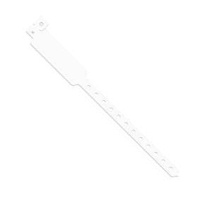 Medline Tamper Resistant Snap Closure ID Bands - 9" Write-On Vinyl ID Band, Adult / Pediatric, White - NON050610