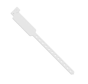 Medline Tamper Resistant Snap Closure ID Bands - 9" Write-On Vinyl ID Band, Adult / Pediatric, Clear - NON050622