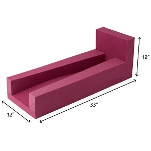 Medline Foam Cast Elevator for Leg, Ankle and Heel - Foam Cast Leg Elevator, 12" x 33" x 12", Disposable - NON081459