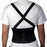 Medline Standard Back Support with Suspenders - Back Support with Suspenders, Black, Size L for 34"-38" Waist - NON11351L