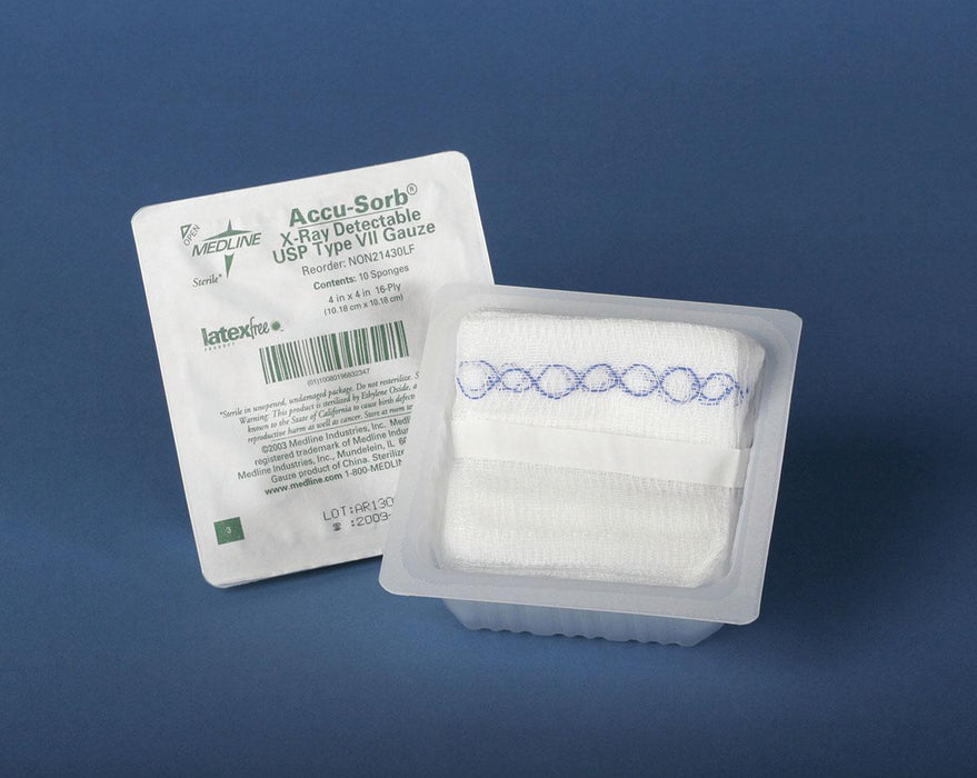 Sterile 100% Cotton X-Ray Detectable Gauze Sponges