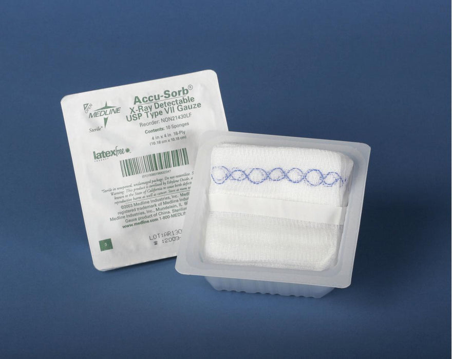 Sterile 100% Cotton X-Ray Detectable Gauze Sponges