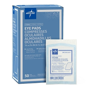 Medline Sterile Eye Pads - Sterile Eye Pad, 1-5/8" x 2-5/8" - NON21600