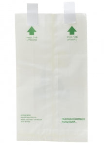 Medline Disposable Paper Bedside Bags - Paper Bedside Bag, White, 6.3" x 2" x 11.75" - NON24309X