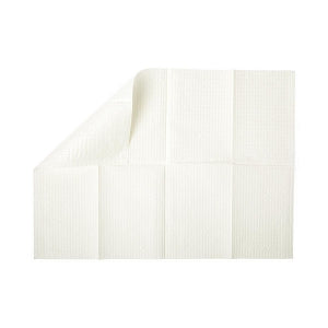 Medline 3-Ply Disposable Poly-Backed Tissues - Disposable 3-Ply Tissue / Poly Professional Towels, White, 13" x 18" - NON24358W