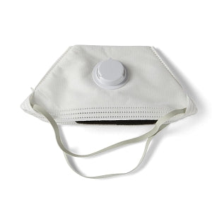 Medline N95 Flat Fold Respirator Mask with Valve - N95 Flat Fold Respirator Mask with Valve - NON24509