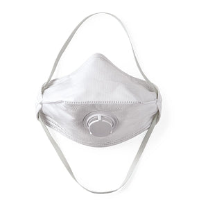 Medline N95 Flat Fold Respirator Mask with Valve - N95 Flat Fold Respirator Mask with Valve - NON24509