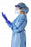 Medline Coated Chemotherapy Isolation Gowns - Coated Chemotherapy Isolation Gown, Blue, Size M - NON25457M