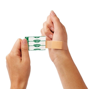 Medline Quick Strip Plastic Adhesive Bandages - Quick Strip Plastic Sterile Adhesive Bandages, 0.75" x 3" - NON25500QS