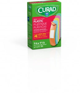 Medline CURAD Neon Adhesive Bandages - CURAD Neon Plastic Adhesive Bandages, 3/4" x 3" - NON256131