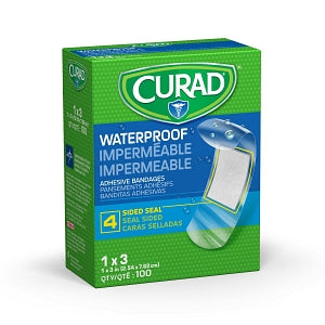 Medline CURAD Waterproof Bandages - Curad Plastic Waterproof Adhesive Bandage, Sterile, 1" x 3", Natural Color - NON25670