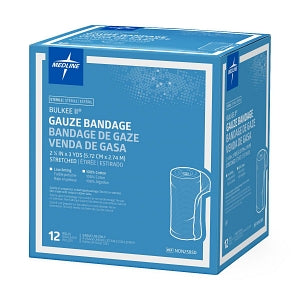 Medline Bulkee II Sterile Cotton Gauze Bandages - Bulkee II Sterile Cotton Gauze Bandage, 2.25" x 3 yd. - NON25850