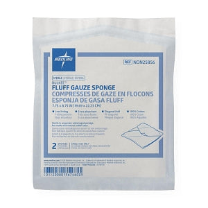 Medline Sterile Bulkee II Extra Absorbent Super Fluff Sponge - Bulkee II Super Fluff Sponges, 7.75" x 8.75" - NON25856