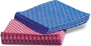 Medline Multipurpose Disposable Washcloths - Nonwoven Rayon Dry Wipes, Disposable, Blue, 12" x 13" - NON260500