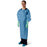 Medline Protective Poly Coated Overhead Isolation Gown - Protective Poly-Coated Blue Overhead Isolation Gown with Thumb Loops, XL - NON26276XL