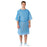 Medline Disposable Multilayer Patient Gowns - Short Sleeve Front Back Opening with Tie Multilayer Patient Gown, Blue, Size Regular / Large - NON27146SL