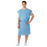 Medline Disposable Multilayer Patient Gowns - Sleeveless Front Back Opening with Tie Multilayer Patient Gown, Blue, Size Regular / Large - NON27146