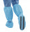 Medline Nonskid Fluid Proof Boot Covers - Knee-High Hook-and-Loop Boot Covers with Nonskid Foam Bottom, Blue, Size Regular - NON27200