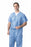 Medline Disposable Scrub Tops - Disposable Unisex Scrub Shirt with V-Neck, Size S, Blue - NON27202S