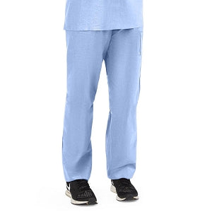 Medline Disposable Scrub Pants - Disposable Unisex Scrub Pants with Drawstring Waist, Size L, Blue - NON27203L