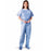 Medline Disposable Scrub Tops - Disposable Unisex Scrub Shirt with Round Neck, Size 2XL, Blue - NON27212XXL