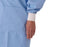 Medline Medium-Weight Coated Polypropylene Isolation Gowns - PE-Coated Polypropylene Over-the-Head Isolation Gowns with Open Back and Knit Cuffs, Blue, Size Regular / Large - NON27279