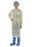 Medline Over-Head Full-Back Poly Coated Isolation Gowns - Poly-Coated Overhead Isolation Gown with Full Back and Thumb Loop Wrists, Yellow, Size Regular - NON27360