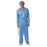 Medline Over-Head Full-Back Poly Coated Isolation Gowns - Poly-Coated Overhead Isolation Gown with Full Back and Thumb Loop Wrists, Blue, Size XL - NON27380XL