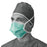 Medline Chamber-Style Surgical Face Mask - Face Mask with Ties, Chamber-Style, Green - NON27382